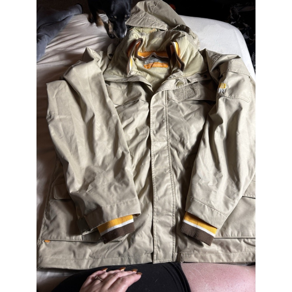 Special Blend Men's Snowboard Jacket Size L Khaki And Orange EUC